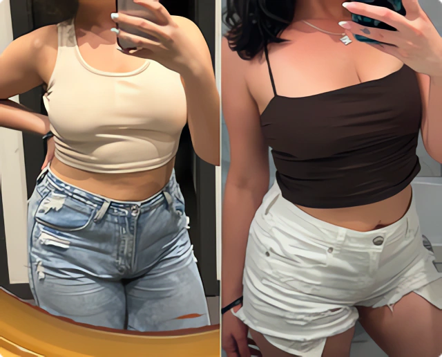 Before and after comparison